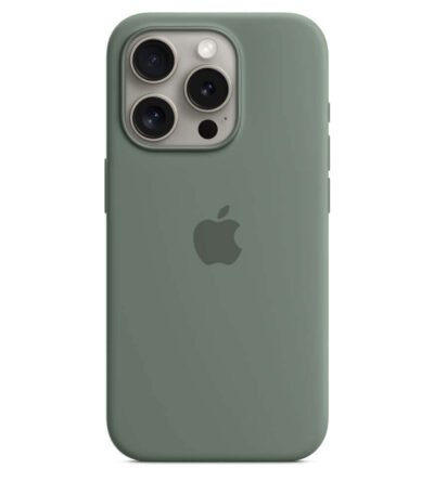 Силиконов кейс за iPhone 17 Pro Max – тъмнозелен