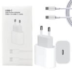 Комплект зарядно iPhone 15/16 USB-C 20W – бързо и безопасно зареждане с кабел Type-C към Type-C. Купете сега!