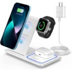 Безжична зарядна станция LS29 3 в 1 18W за iPhone AirPods Apple Watch