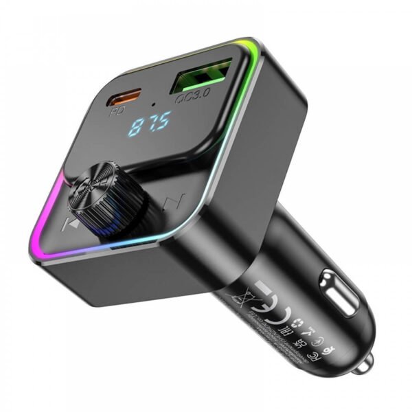 FM Bluetooth трансмитер за кола HOCO E81 30W USB-C