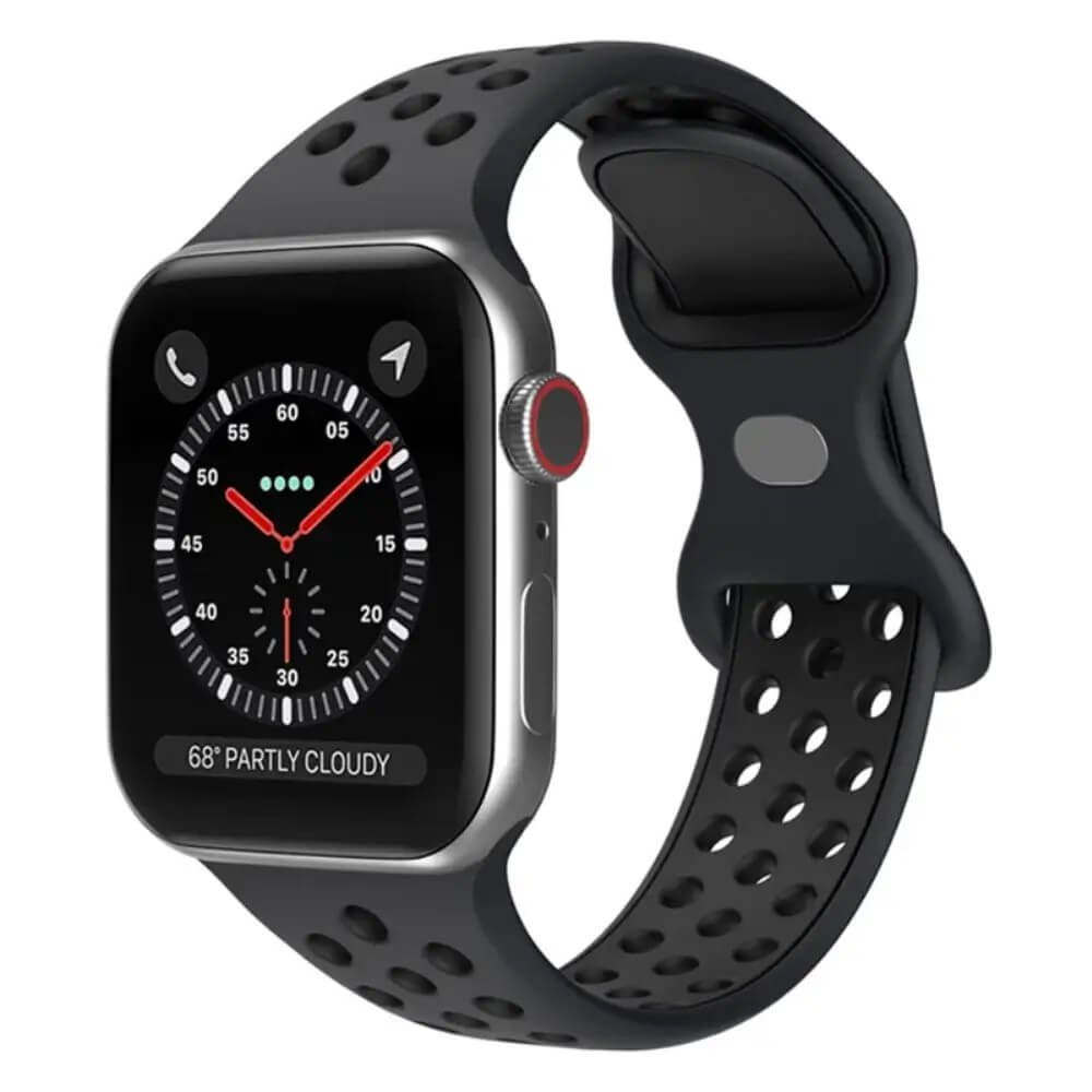 silikonova-kaishka-sport-apple-watch-ultra-49mm-cherna-technophone спортна каишка за Watch Ultra 49 мм различни цветове