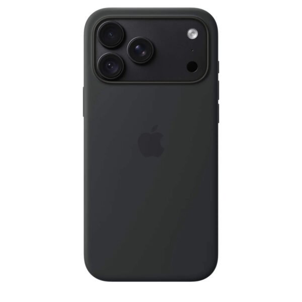 Силиконов калъф за iPhone 18 Pro Max в черен цвят
